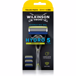 Pour un rasage confortable et sans irritation. Le rasoir Wilkinson Sword Hydro 5 Skin Protection Sensitive Razor protège les  ...