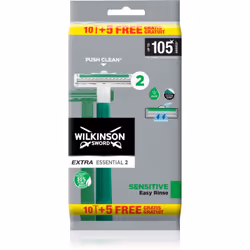 Idéal pour un rasage confortable. Le rasoir jetable Wilkinson Sword Extra 2 Sensitive Disposable Razor, doté de 2 lames, gara ...