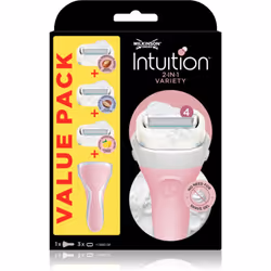 Le kit de rasage pour femmes Wilkinson Sword Intuition Variety Edition est un moyen facile et doux de se débarrasser des poil ...