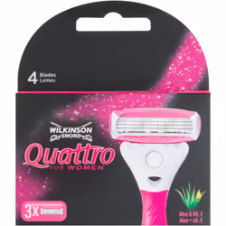 Vous en avez assez de vous raser tous les jours&nbsp;? Les lames de rechange Wilkinson Sword Quattro for Women Aloe &amp; Vit ...