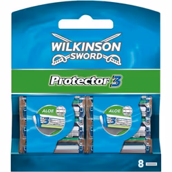 Wilkinson Sword 890040, Hommes, Wilkinson Sword, Protector 3, Bleu, Blanc, 8 pièce(s)