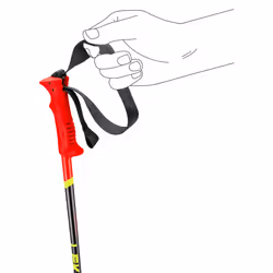 LEKI Racing KIDS baton 105 cm Noir, Rouge Aluminium - Vue supplémentaire 3