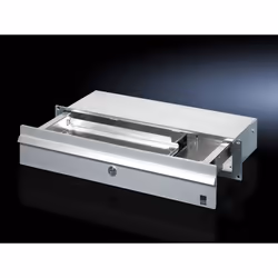 Rittal CP 6002.000, Composant tiroir, Gris, Aluminium, Acier, 2U, 390 mm, 139 mm