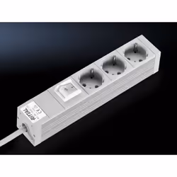 Rittal DK 7240.120, 2 m, Intérieure, Type D, Aluminium, Polycarbonate, 3 sortie(s) CA, 16 A