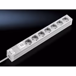 Rittal DK 7240.220, 2 m, Intérieure, Type F, Aluminium, Polycarbonate (PC), Gris, 7 sortie(s) CA