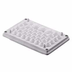 Rittal SV 9665.770, Panneau de gestion de câbles, Gris clair, IP55, 250 mm, 160 mm, 1 pièce(s)
