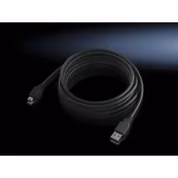Rittal DK 7030.080, 3 m, USB A, Mini-USB A, USB 2.0, Mâle/Mâle, Noir