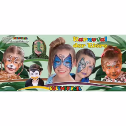 Eulenspiegel 212226, Kit de peinture faciale, Couleurs assorties, Multicolore, Carnival of the Animals, Garçon/Fille, Soirée  ...