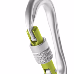 Edelrid 737690000060 mousqueton d'escalade Mousqueton à verrou En forme de D Aluminium Vert clair, Argent 1 pièce(s)