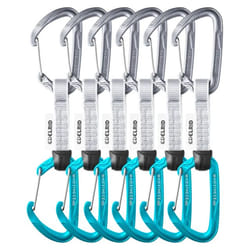 Edelrid 737930106020 mousqueton d'escalade Mousqueton à verrou En forme de D Bleu, Argent 6 pièce(s)