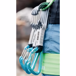 Edelrid 737930106020 mousqueton d'escalade Mousqueton à verrou En forme de D Bleu, Argent 6 pièce(s)