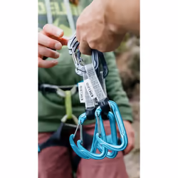 Edelrid 737930106020 mousqueton d'escalade Mousqueton à verrou En forme de D Bleu, Argent 6 pièce(s)