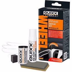 Kit de réparation pour jantes QUIXX - Répare les rayures et éraflures - Couleur grise