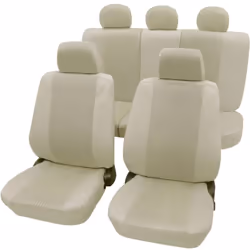 Informations techniques Convient pour (siège) : siège conducteur, siège passager, siège arrière Couleur : beige Matériau : po ...