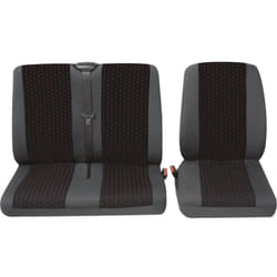 Petex - Housse de siège 2 pièces 30071912 polyester rouge, anthracite siège conducteur, double siège