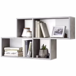 VidaXL 428764, Panneau aggloméré, Mélamine, Gris, Blanc, 1000 mm, 195 mm, 530 mm, 1 pièce(s)