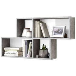 VidaXL 428764 étagères Panneau aggloméré, Mélamine Gris, Blanc