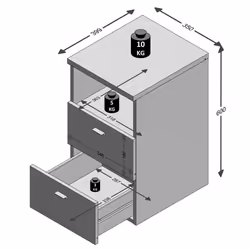 VidaXL 428718 Table de nuit et table de chevet - Vue supplémentaire 4