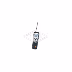 Anémomètre compact testo 425 avec sonde d'écoulement télescopique. Le débit volumétrique est directement affiché sur l'écran. ...