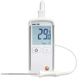 Testo - Thermomètre agroalimentaire avec sonde raccordable d'immersion type t, k, plage de mesure -50 bis +300 °c, 108 Q73925
