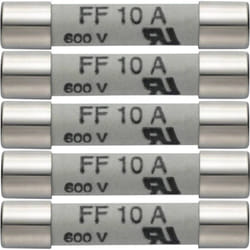 Testo - Fusible 0590 0005 Lot de 5 fusibles de rechange 10 A/600 v,