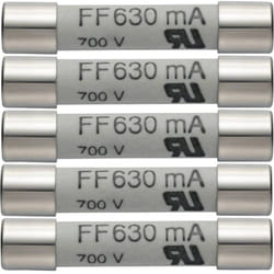 Testo - Fusible 0590 0007 Lot de 5 fusibles de rechange pour multimètre 630 mA / 600 v,