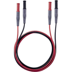 0590 0013 Set de cordons de mesure de sécurité mâle 4 mm mâle 4 mm 1.00 m noir, rouge 1 pc(s) - Testo