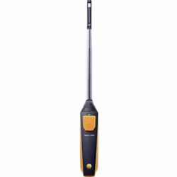 Description générale Le testo 405i est un anémomètre à fil chaud compact, conçu pour mesurer la vitesse de l'air, la températ ...