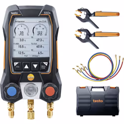 Description générale Le kit Smart testo 550s est un ensemble de mesures sans fil conçu pour l'installation, le service et l'e ...