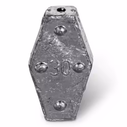 Plomb de Pêche - ZEBCO - Trophy - 50 g - Hexagonal - Qualité Supérieure