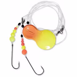 Zebco Inline Rft Flatty Rig Schollen pche avec hameon et Ligne monofilament Qualit suprieure Orange-Jaune 30 g