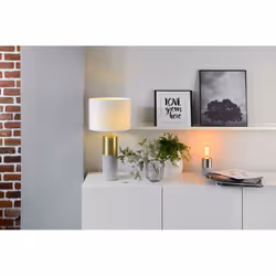 Villeroy & Boch Turin lampe de table E27 Or, Gris
