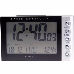 Technoline WT 188 réveille-matin Réveil numérique Noir, Argent