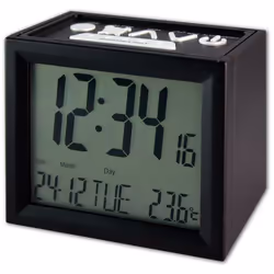 Technoline WT 199, Réveil numérique, Rectangle, Noir, F, °C, LCD, Batterie