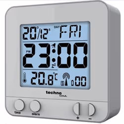 Technoline WT 235, Réveil numérique, Argent, °C, AAA, 80 mm, 80 mm
