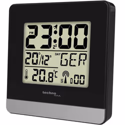 Technoline WT260 Réveil numérique Noir, Argent