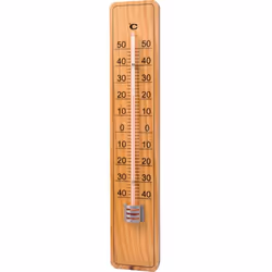 Technoline WA 2010, Thermomètre liquide, Intérieur & extérieur, Analogique, Bois, Mur, Rectangulaire