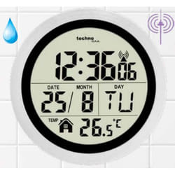Technoline WT 3005 Mur Digital clock Cercle Noir, Blanc