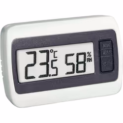 enquête Affichage de la température intérieure en °C et °F Mémoire min/max description Thermomètre-hygromètre à suspendre ou  ...