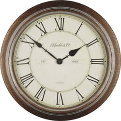 Technoline - Horloge murale Techno Line wt 7006 à quartz 36 cm x 7 cm bois pour salle de bain / pièce humide