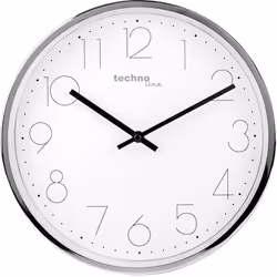 Technoline WT 7210, Mur, Quartz clock, Rond, Métal, Batterie, LR06