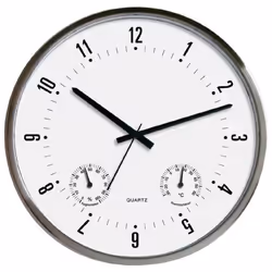Technoline WT 7980, Mur, Quartz clock, Cercle, Noir, Blanc, 33 cm