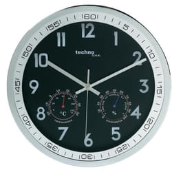 Horloge Murale Techno Line Wt 7981 À Quartz 300 Mm X 5 Cm Chrome