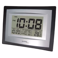 Technoline WS 8004, Réveil numérique, Noir, Gris, LCD, AA, 220 mm, 170 mm