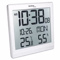 Technoline WS 8015, Réveil numérique, Blanc, LCD, AA, 224 mm, 224 mm