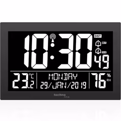 Technoline WS 8017, Réveil numérique, Noir, AA, 225 mm, 143 mm, 24 mm