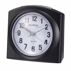 Technoline GENEVA-L, Réveil à quartz, Rectangle, Noir, Plastique, 12h, unisexe