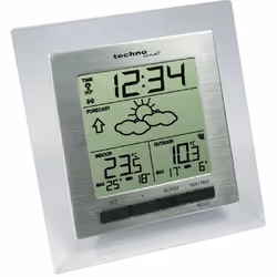 Technoline WS 9136-IT, Acier inoxydable, Blanc, Thermomètre d'intérieur, Thermomètre d'extérieur, thermomètre, thermomètre, P ...