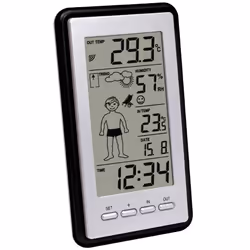 Technoline WS 9632 IT, Noir, Thermomètre d'extérieur, thermomètre, thermomètre, 100 m, Batterie