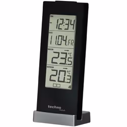 Technoline WS 9767, Noir, Thermomètre d'intérieur, Thermomètre d'extérieur, thermomètre, thermomètre, F, °C, AA